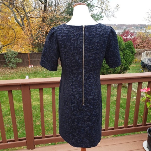 Dress Embellished Black Blue Jewel Textured Old Money Sz 10 ADRIANNA PAPELL - Picture 3 of 13